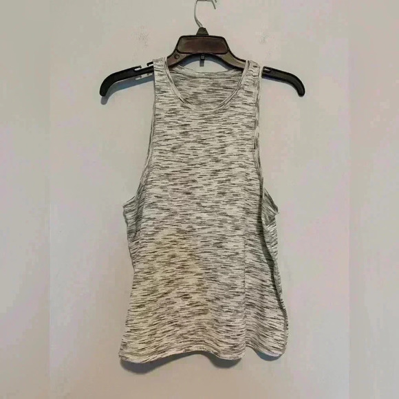 Lululemon Squad Goals Tank Top Womens Size 4 Black & White Space Dye - Picture 4 of 5